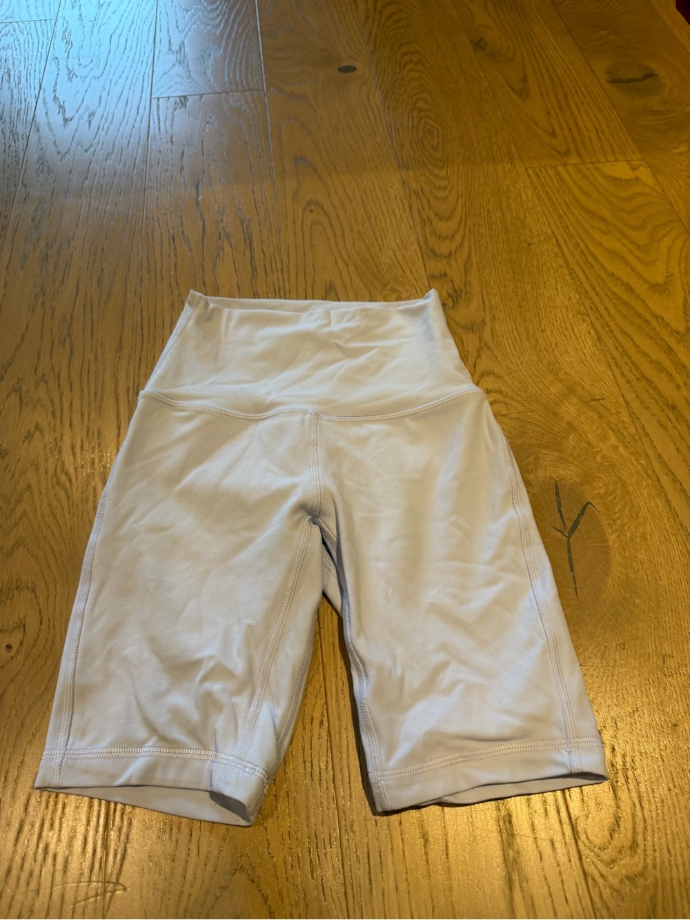 lululemon athletica High-Waisted Bike Shorts in Light Gray